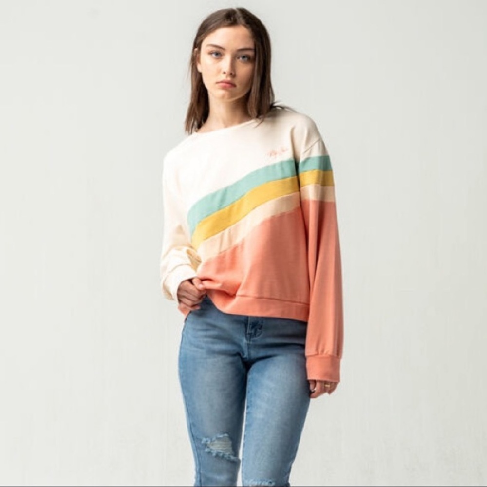 🔆RIP CURL🔆 LA BONITA CREW 70’s RETRO SWEATSHIRT - Picture 3 of 14